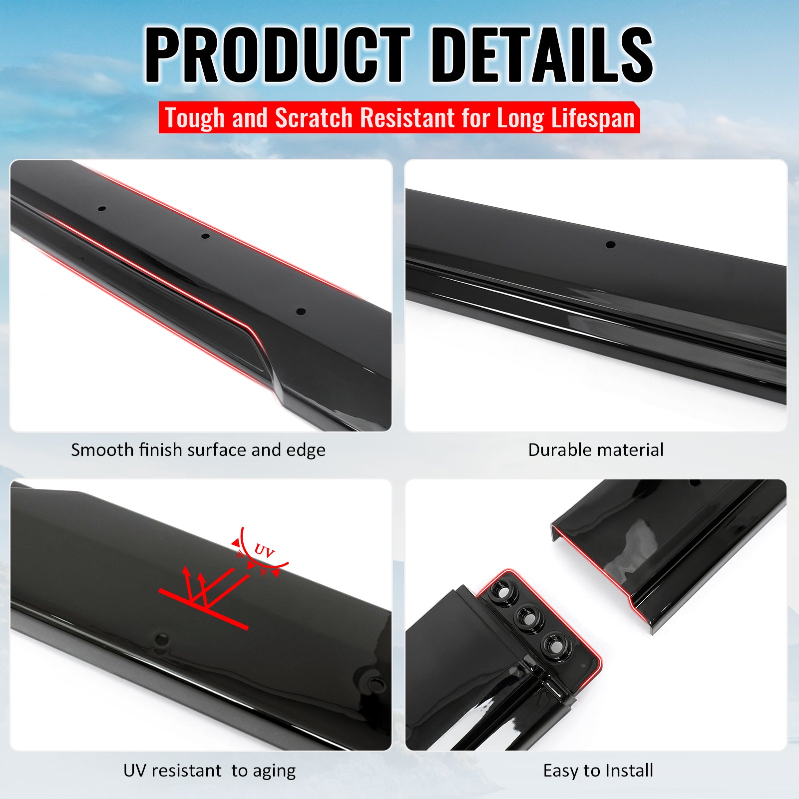 Fits 23-26 Toyota GR Corolla AS Style 2PCS Side Skirts Splitters Gloss Black PP