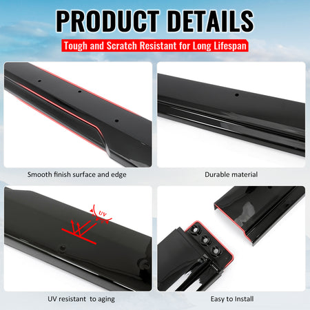 Fits 23-26 Toyota GR Corolla AS Style 2PCS Side Skirts Splitters Gloss Black PP