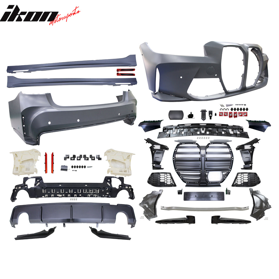 2023-2026 G20 330i Front Rear Bumper + Ambient Light Side Skirt (M3 Style)