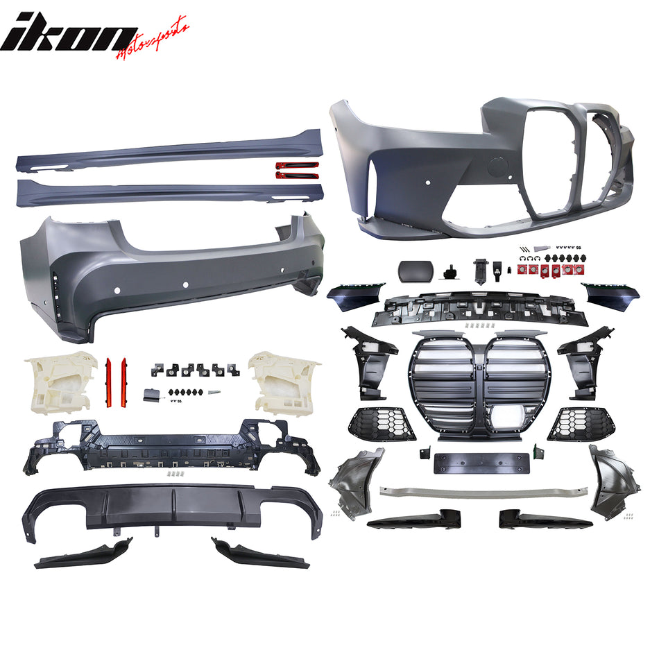 2023-2026 G20 M340i Front Rear Bumper + Ambient Light Side Skirt(M3 Style)