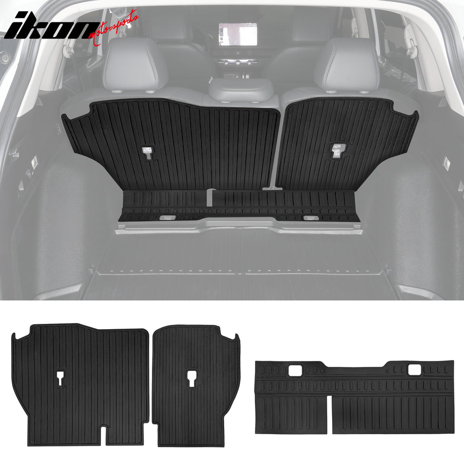 2023-2026 Honda CR-V 3PCS Backrest Mats Rear Seat Back Cover Black TPE
