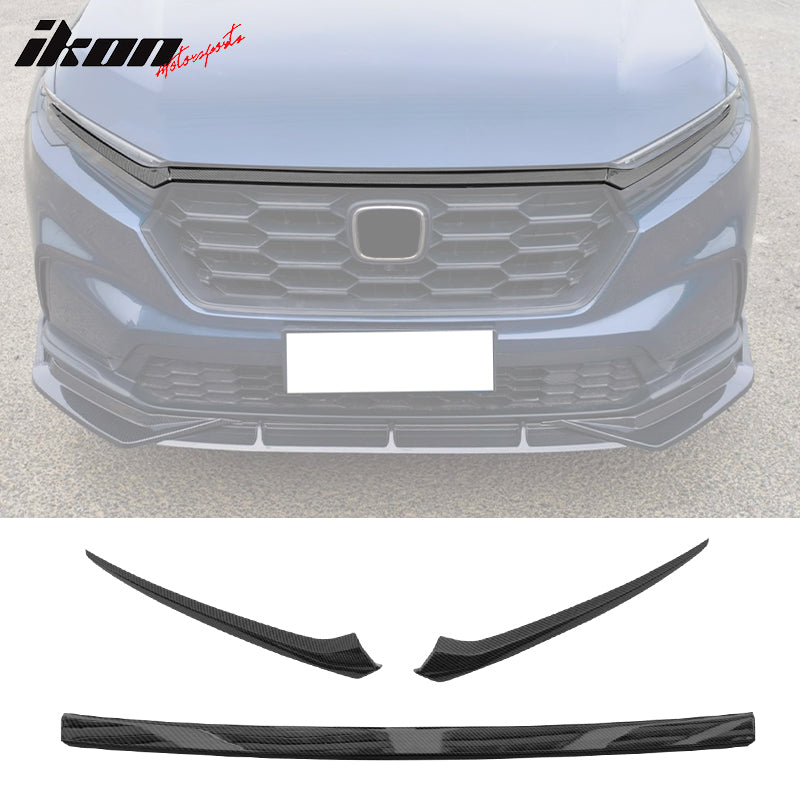 2023-2026 Honda CR-V Carbon Fiber Print Front Bumper Grille Cover Trim