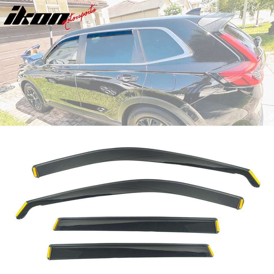 2023-2026 Honda CR-V Side Window Visor Black In-Channel Deflectors