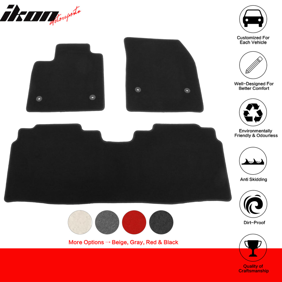 2024-2025 Acura ZDX OE Style Black Floor Mats Carpets Nylon 3PCS