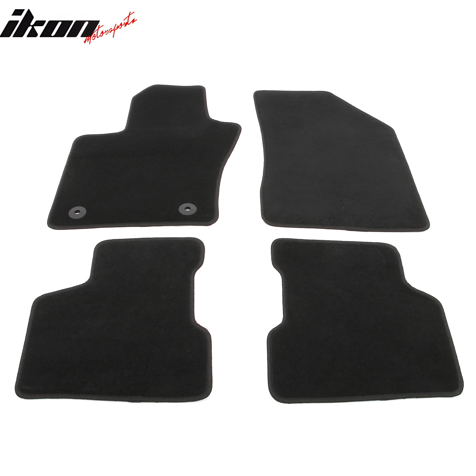 IKON MOTORSPORTS, Nylon Car Floor Mats Compatible with 2024-2025 Alfa Romeo Tonale / Dodge Hornet, OE Fitment Style Black Driver Passenger Car Carpets, Front Rear 4PCS Full Set