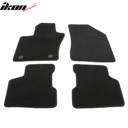 IKON MOTORSPORTS, Nylon Car Floor Mats Compatible with 2024-2025 Alfa Romeo Tonale / Dodge Hornet, OE Fitment Style Black Driver Passenger Car Carpets, Front Rear 4PCS Full Set
