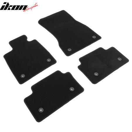 Fits 24-25 BMW i5 Anti-Slip First Second Row Floor Mats Carpets Nylon 4PCS Black
