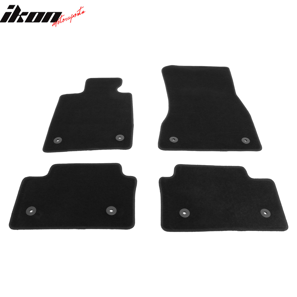 Fits 24-25 BMW i5 Anti-Slip First Second Row Floor Mats Carpets Nylon 4PCS Black