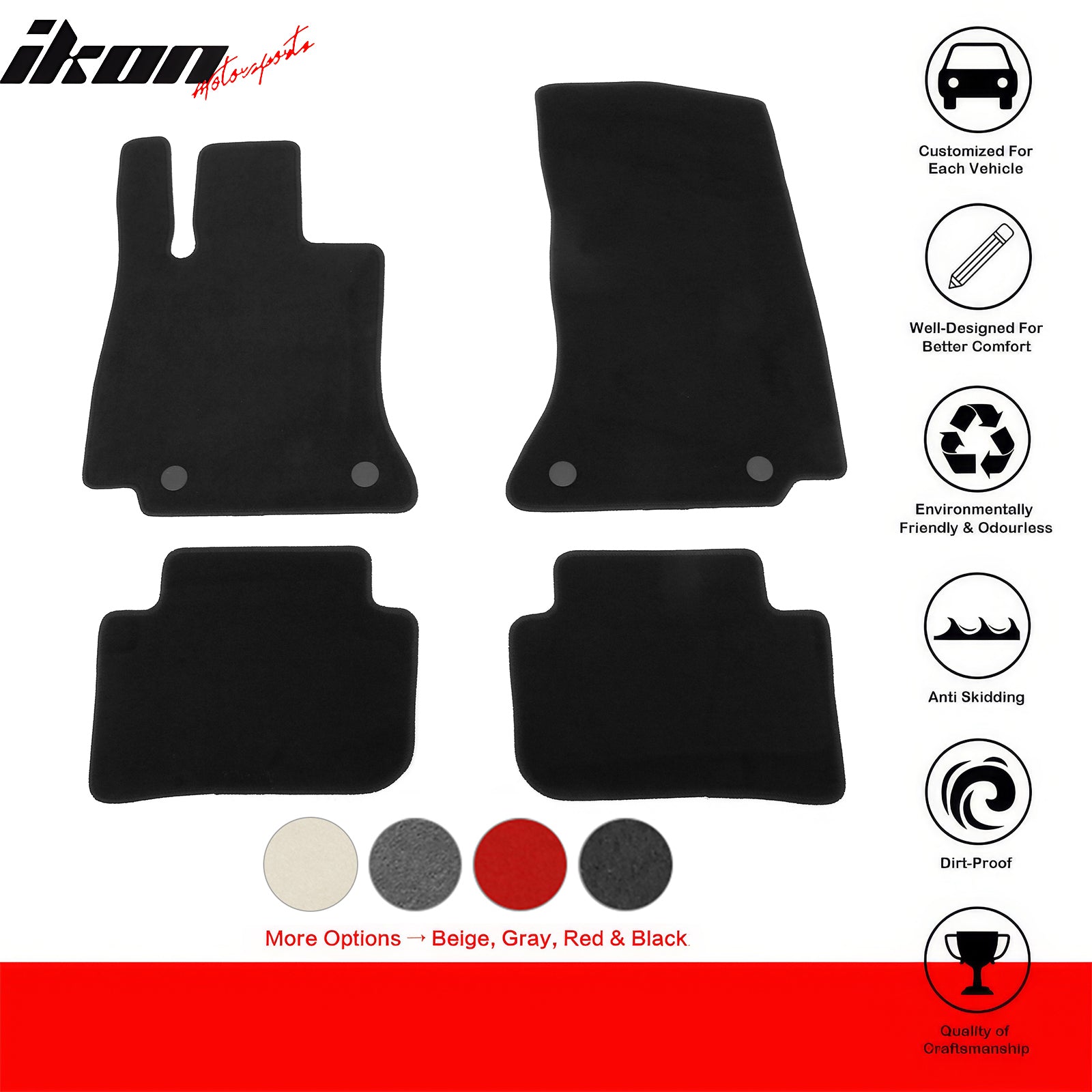 Fits 24-26 Benz CLE300 CLE450 CLE53 AMG Coupe Anti-Slip Floor Mats
