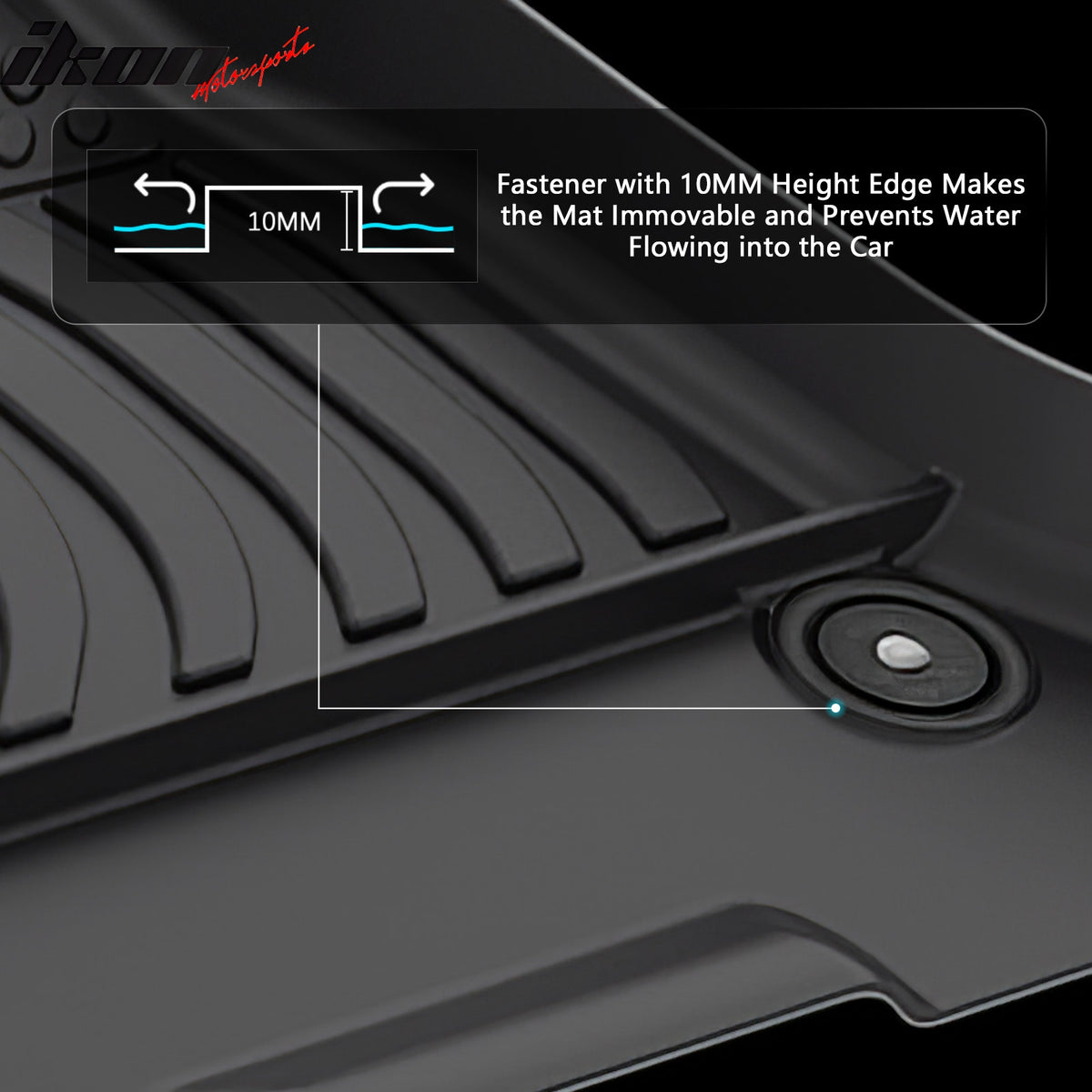 Fits 24-25 Dodge Charger Daytona 2DR Floor Mats TPE Carpets 3D All Weather Liner