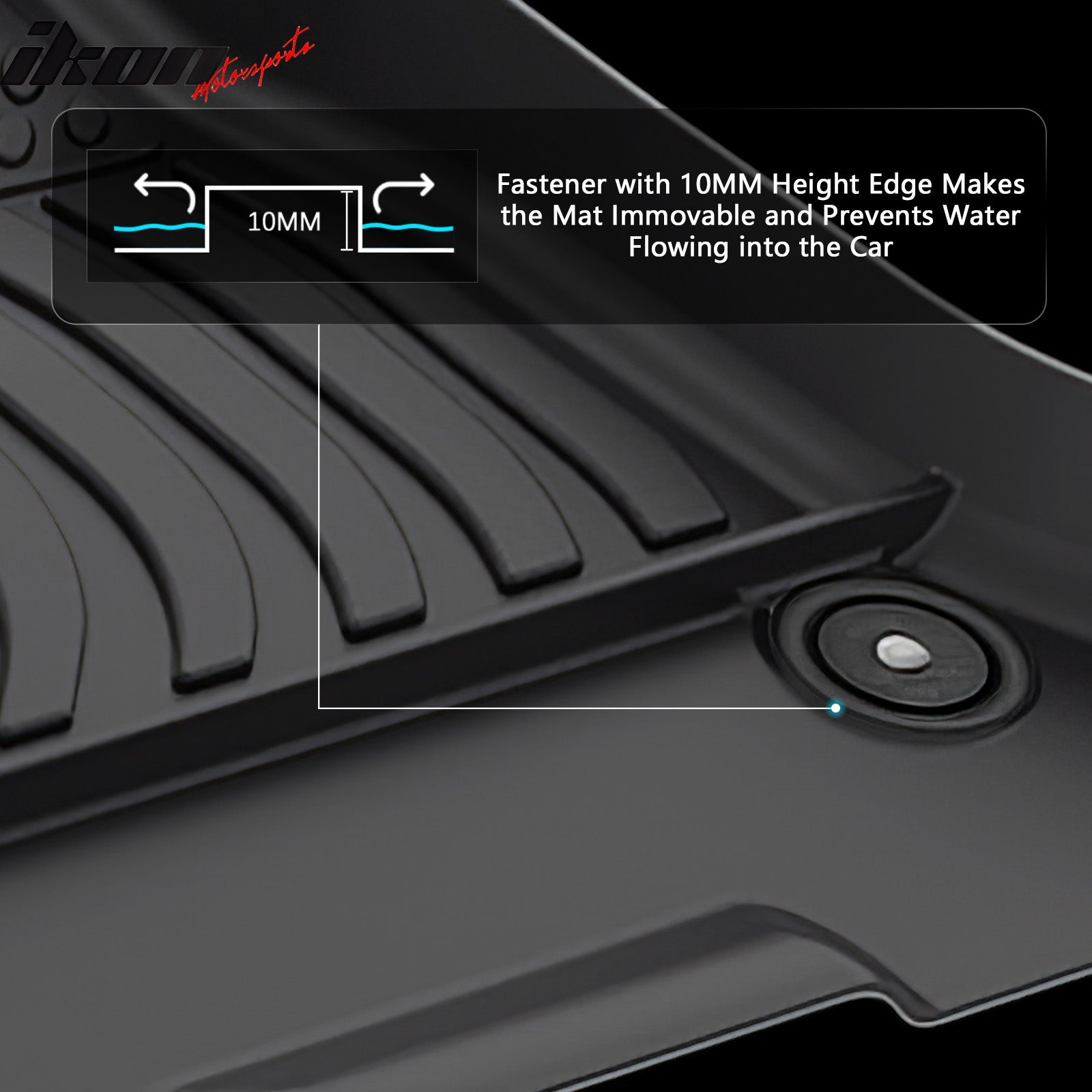 Fits 24-25 Dodge Charger Daytona 2DR Floor Mats TPE Carpets 3D All Weather Liner