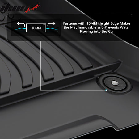 Fits 24-25 Dodge Charger Daytona 2DR Floor Mats TPE Carpets 3D All Weather Liner