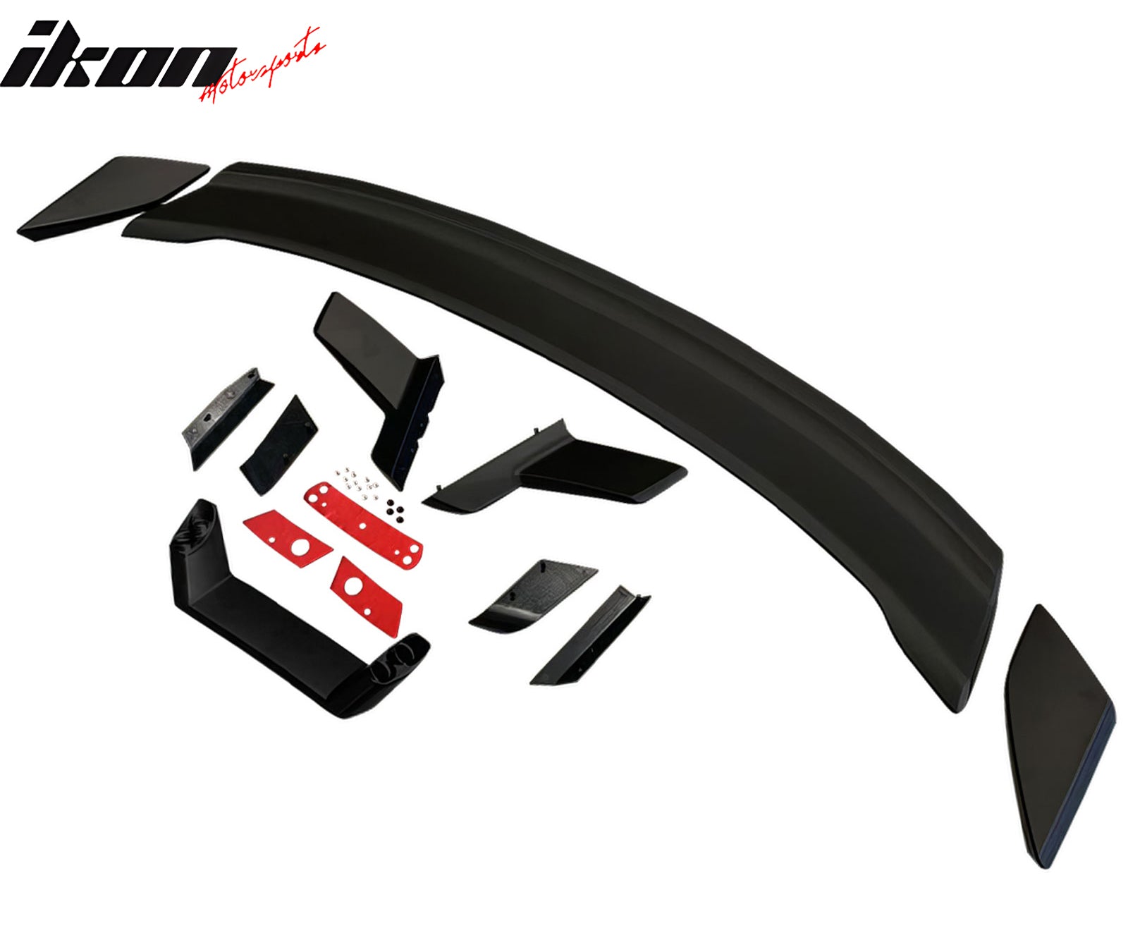 Fits 24-26 Ford Mustang 7th Gen S650 Dark Horse Matte Black Trunk Spoiler ABS