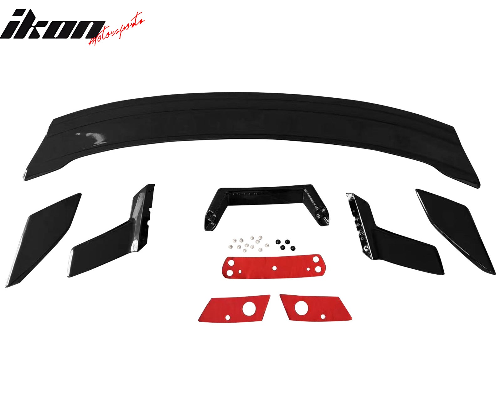 Fits 24-26 Ford Mustang 7th Gen S650 Dark Horse Gloss Black Trunk Spoiler ABS