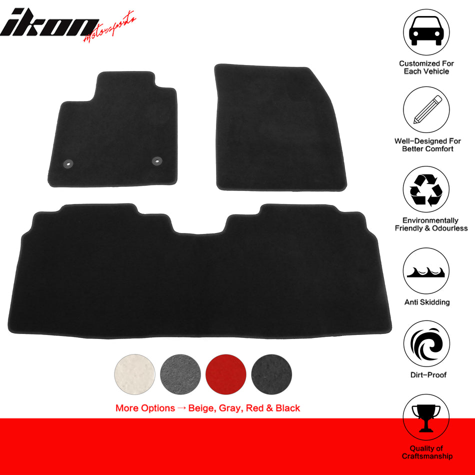 2024-2026 Honda Prologue Blazer EV OE Style Black Floor Mats Nylon 3PC