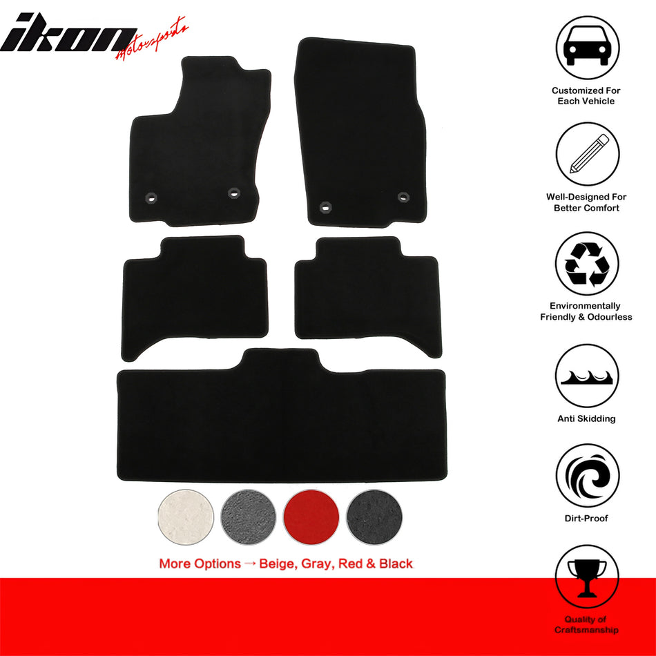 2024-2025 Lexus GX550 6/7 Seats OE Style Black Floor Mats Nylon 5PCS