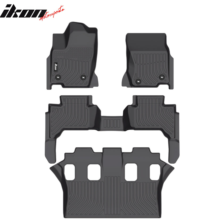 2024-2025 Lexus GX550 7-Seats Floor Mats TPE 3D All Weather Carpets