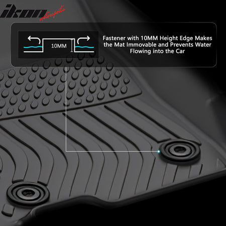 Fits 24-25 Lexus GX550 7-Seats Floor Mats TPE 3D Carpets All Weather Car Liner