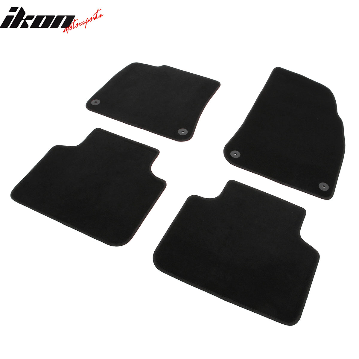 IKON MOTORSPORTS, Nylon Car Floor Mats Compatible with 2024-2025 Porsche Cayenne / Cayenne Coupe, OE Fitment Style Black Driver Passenger Car Carpets, Front Rear 4PCS Full Set