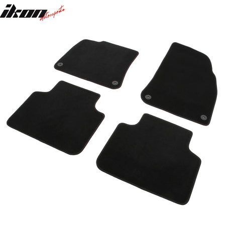 IKON MOTORSPORTS, Nylon Car Floor Mats Compatible with 2024-2025 Porsche Cayenne / Cayenne Coupe, OE Fitment Style Black Driver Passenger Car Carpets, Front Rear 4PCS Full Set