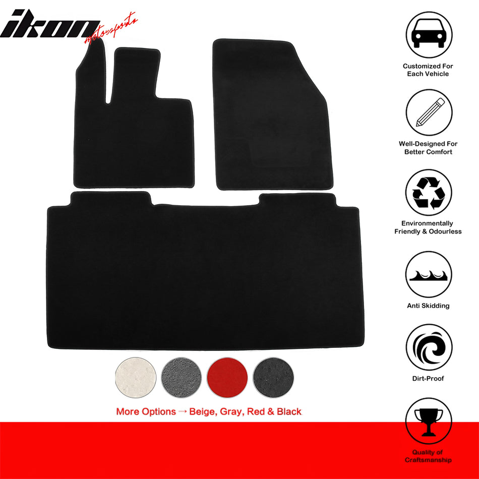 2024-2025 Tesla Cybertruck OE Style Black Floor Mats Nylon 3PCS