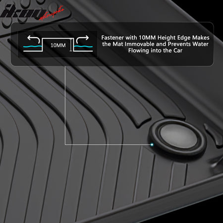 Fits 24-25 Tesla Cybertruck Floor Mats TPE Carpets All Weather Custom 3D Liner