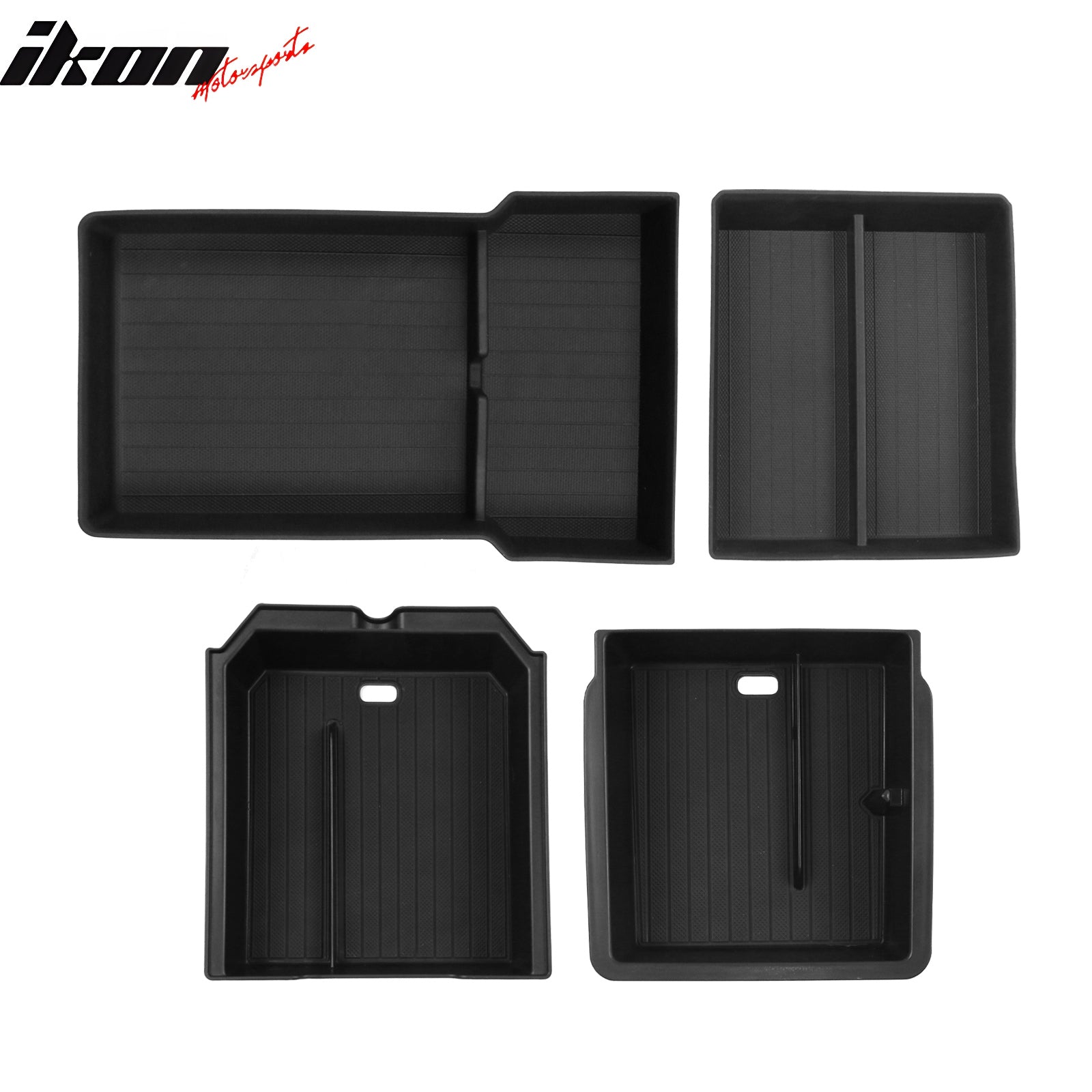 Fits 24-25 Tesla Model 3/Y Lower Upper Center Armrest + Console Storage Box 6PCS