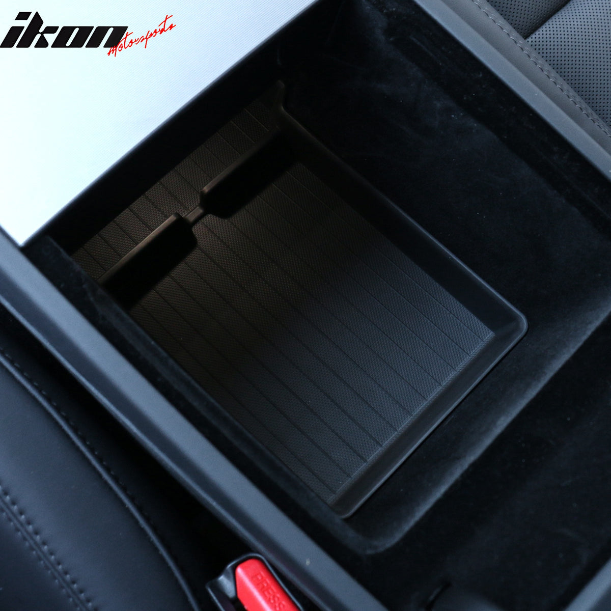 Fits 24-25 Tesla Model 3/Y TPE Lower Upper Center Armrest Organizer Storage Box