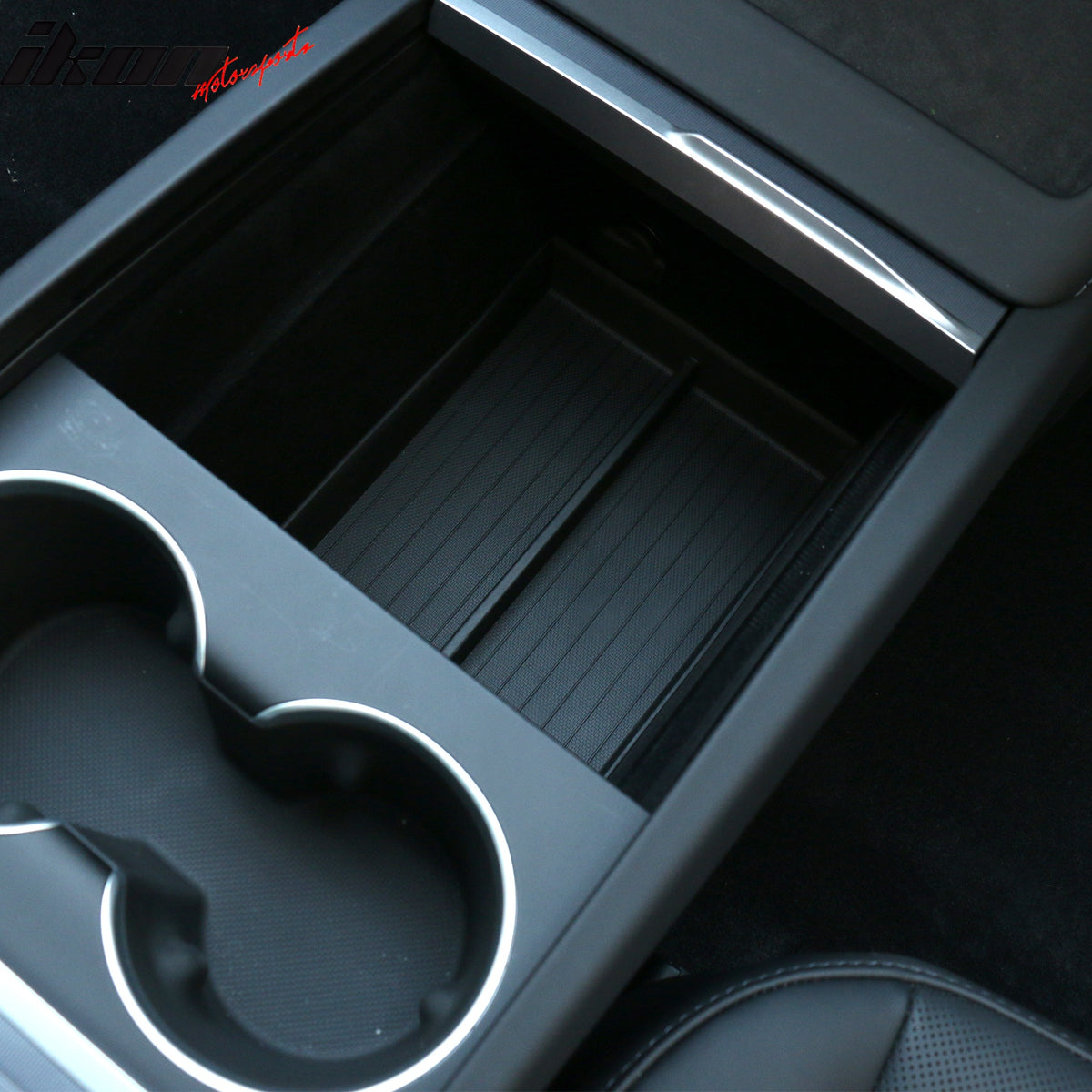 Fits 24-25 Tesla Model 3/Y Lower Upper Center Console Organizer Storage Box TPE