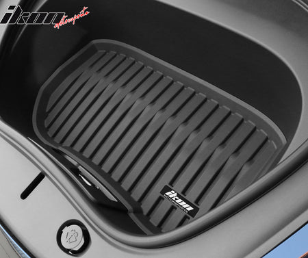 Fits 24-25 Tesla Model 3 Highland Front Trunk Frunk Mats Cargo Liner Black TPE