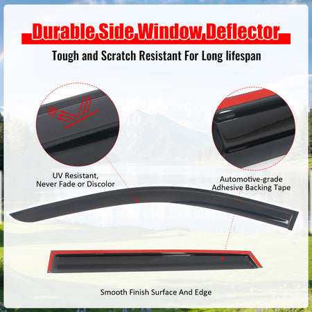 Fits 24-25 Acura ZDX Mugen Style Window Visors Deflector Smoke Acrylic 4PCS Set