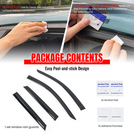 Fits 24-25 Acura ZDX Mugen Style Window Visors Deflector Smoke Acrylic 4PCS Set