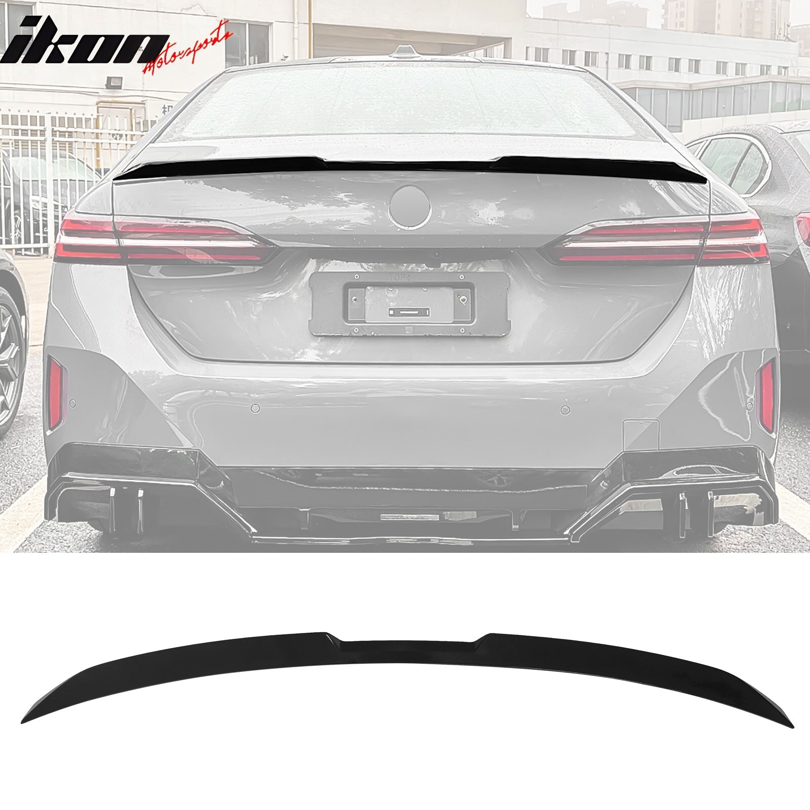 2024 - 2025 BMW G60 5 - Series i5 M5 V Style Gloss Black Trunk Spoiler ABSGloss BlackIkon Motorsports