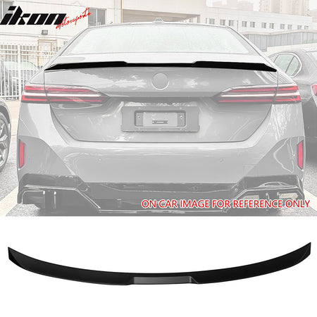 2024 - 2025 BMW G60 5 - Series i5 M5 V Style Painted Trunk Spoiler ABSMatte BlackIkon Motorsports