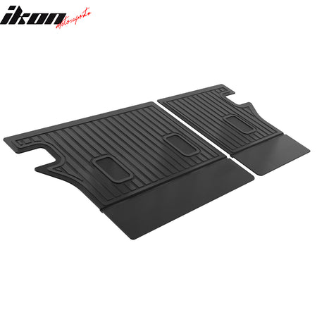 IKON MOTORSPORTS, Rear Seat Protector Backrest Cover Compatible With 2024-2026 Chevrolet Blazer EV & Honda Prologue, Black TPE Waterproof Seat Back Liners Mat Pad Interior Accessories 2 Pieces