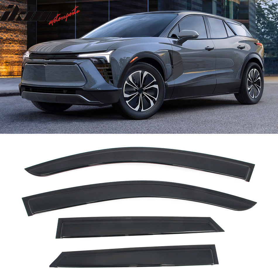 2024-2026 Chevrolet Blazer EV Slim Style Smoke Window Visor Acrylic 4PCS