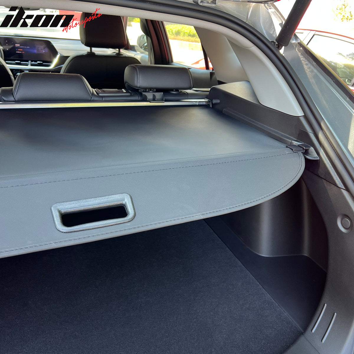 For 24-26 Chevrolet Trax Retractable Rear Trunk Cargo Luggage Cover Canvas Black