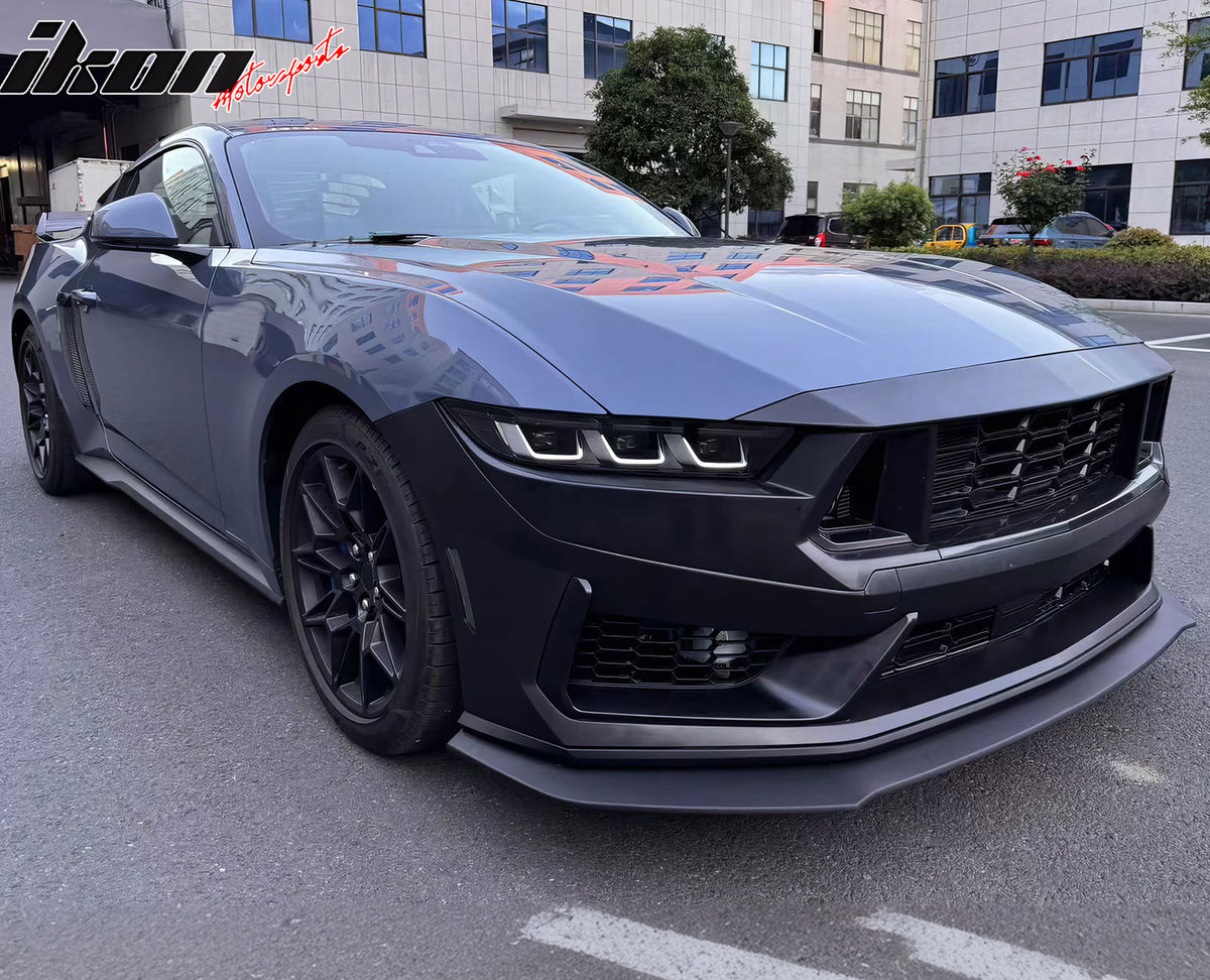 Fits 24-26 Ford Mustang Dark Horse ABS Front Bumper Upper Grille Insert Pair