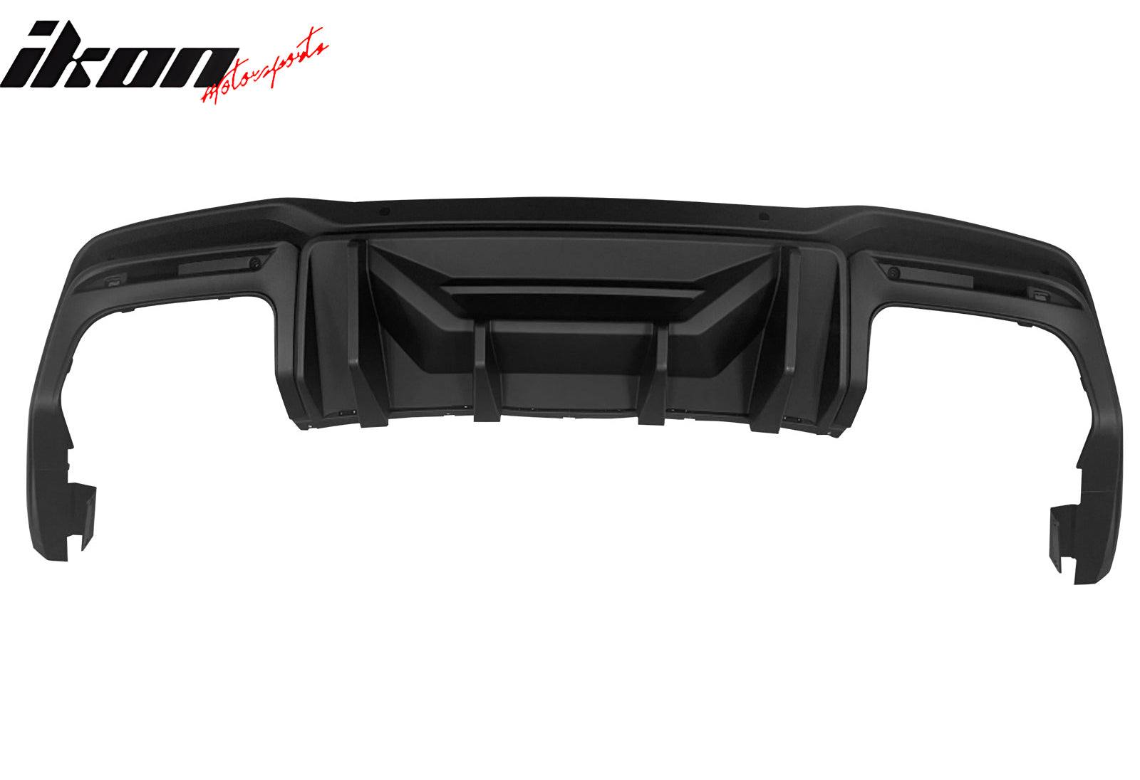 Fits 24-26 Mustang 7th Gen S650 Rock Style PP Rear Bumper Diffuser Matte Black