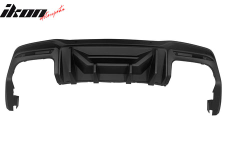 Fits 24-26 Mustang 7th Gen S650 Rock Style PP Rear Bumper Diffuser Matte Black