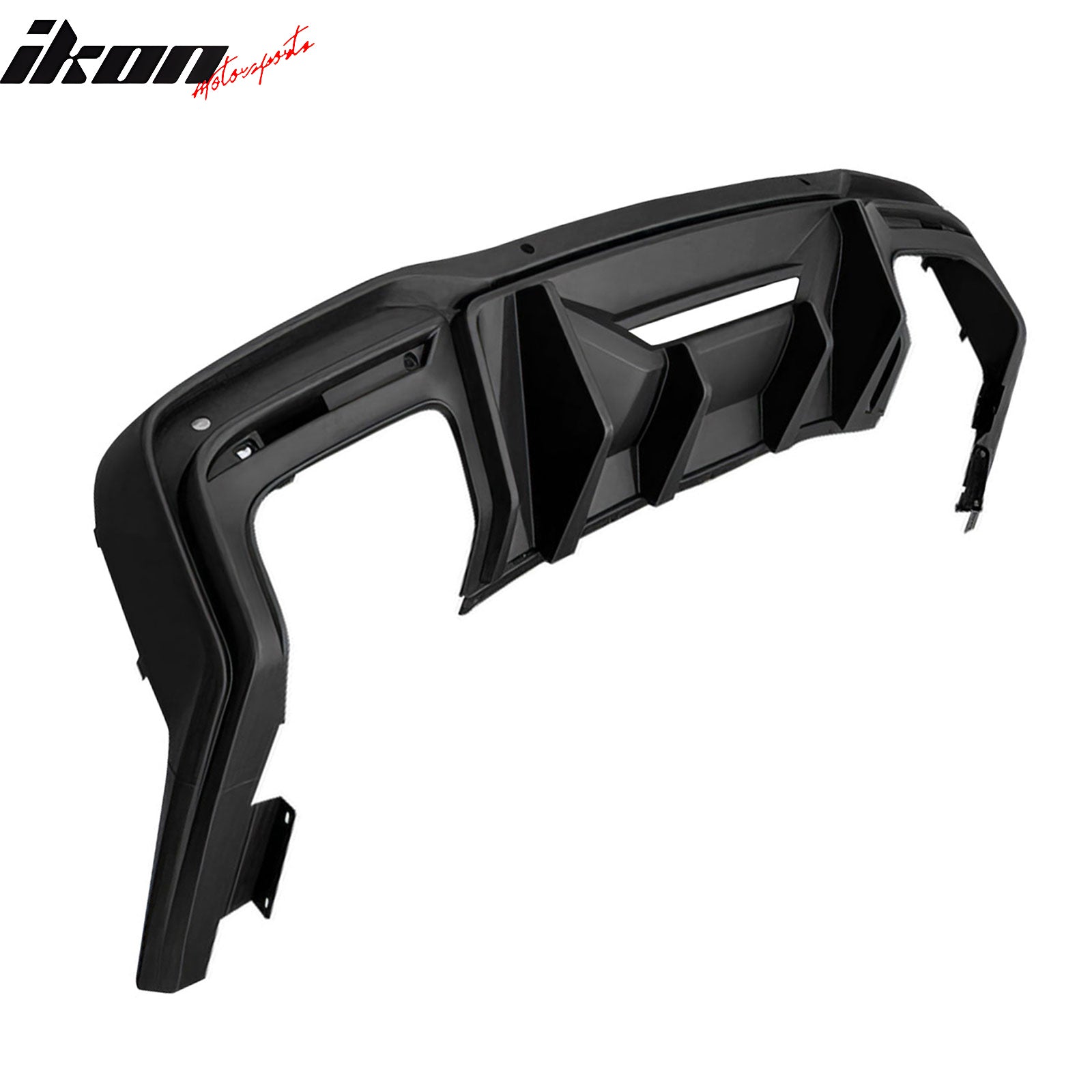 Fits 24-26 Mustang 7th Gen S650 Rock Style PP Rear Bumper Diffuser Matte Black