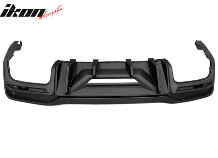 Fits 24-26 Mustang 7th Gen S650 Rock Style PP Rear Bumper Diffuser Matte Black