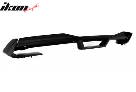 Fits 24-26 Ford Mustang Dark Horse Matte Black Trunk Spoiler W/ Gurney Glap ABS