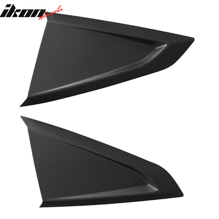 Fits 24-26 Ford Mustang Coupe V Style Side Window Louvers ABS 2PCS - Matte Black