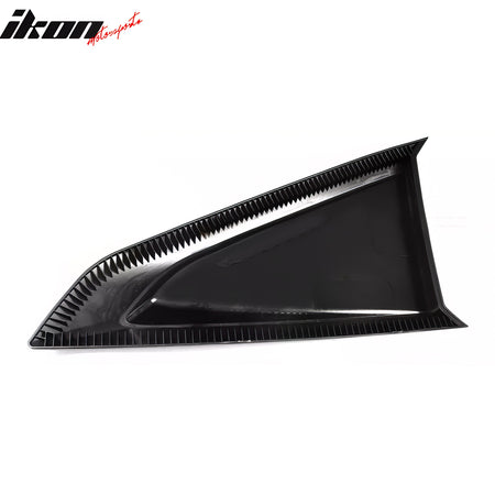 Fits 24-26 Ford Mustang Coupe V Style Side Window Louvers ABS 2PCS - Matte Black