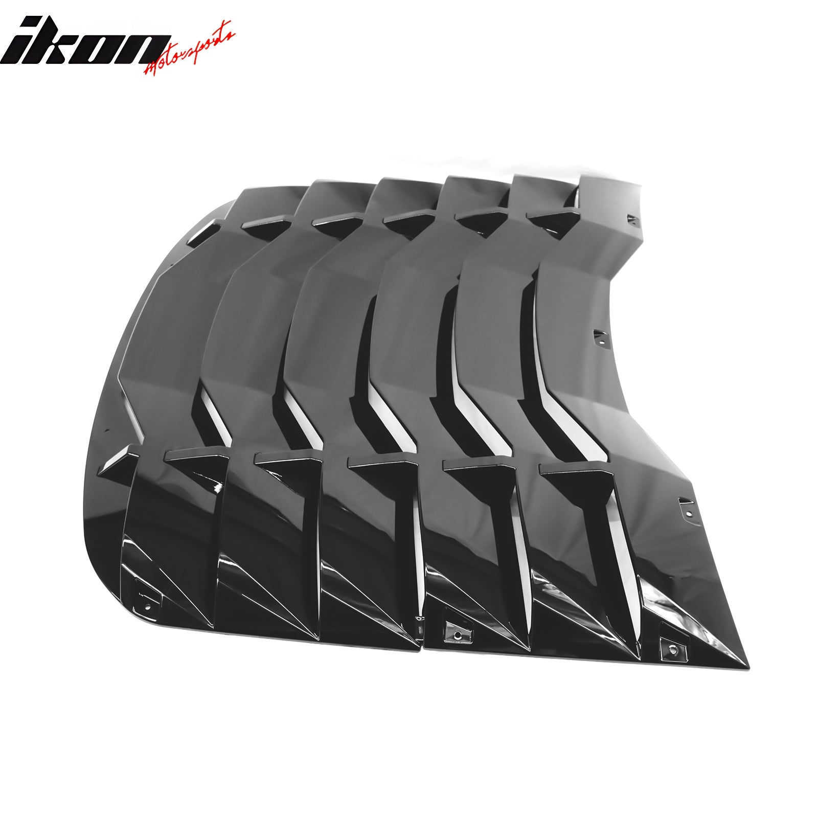 For 24-26 Mustang Coupe IKON Rear Window Windshield Louver Cover ABS Gloss Black