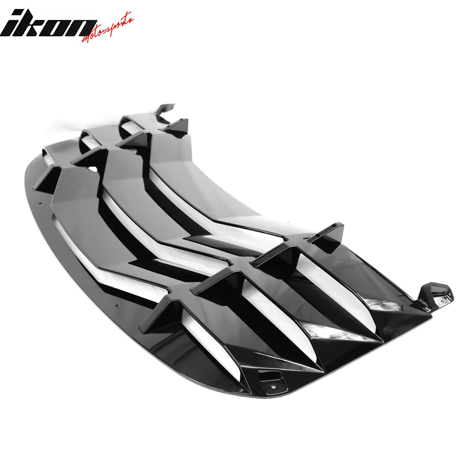 For 24-26 Mustang Coupe IKON Rear Window Windshield Louver Cover ABS Gloss Black