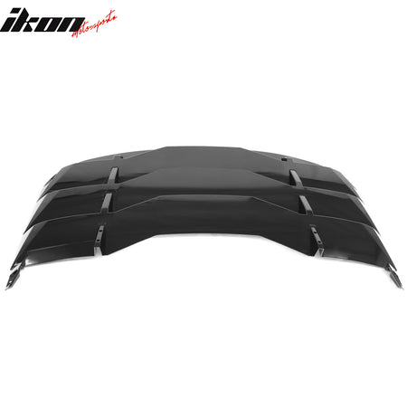For 24-26 Mustang Coupe IKON Rear Window Windshield Louver Cover ABS Gloss Black