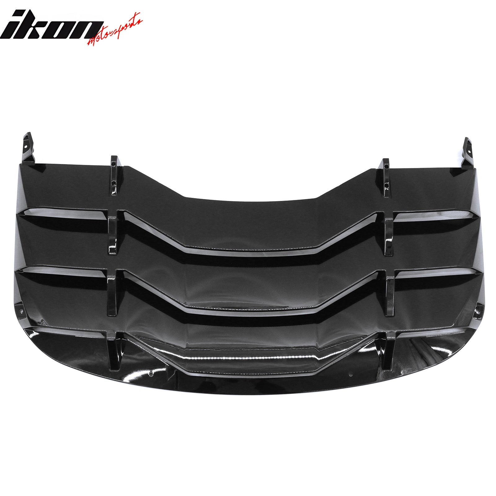 For 24-26 Mustang Coupe IKON Rear Window Windshield Louver Cover ABS Gloss Black