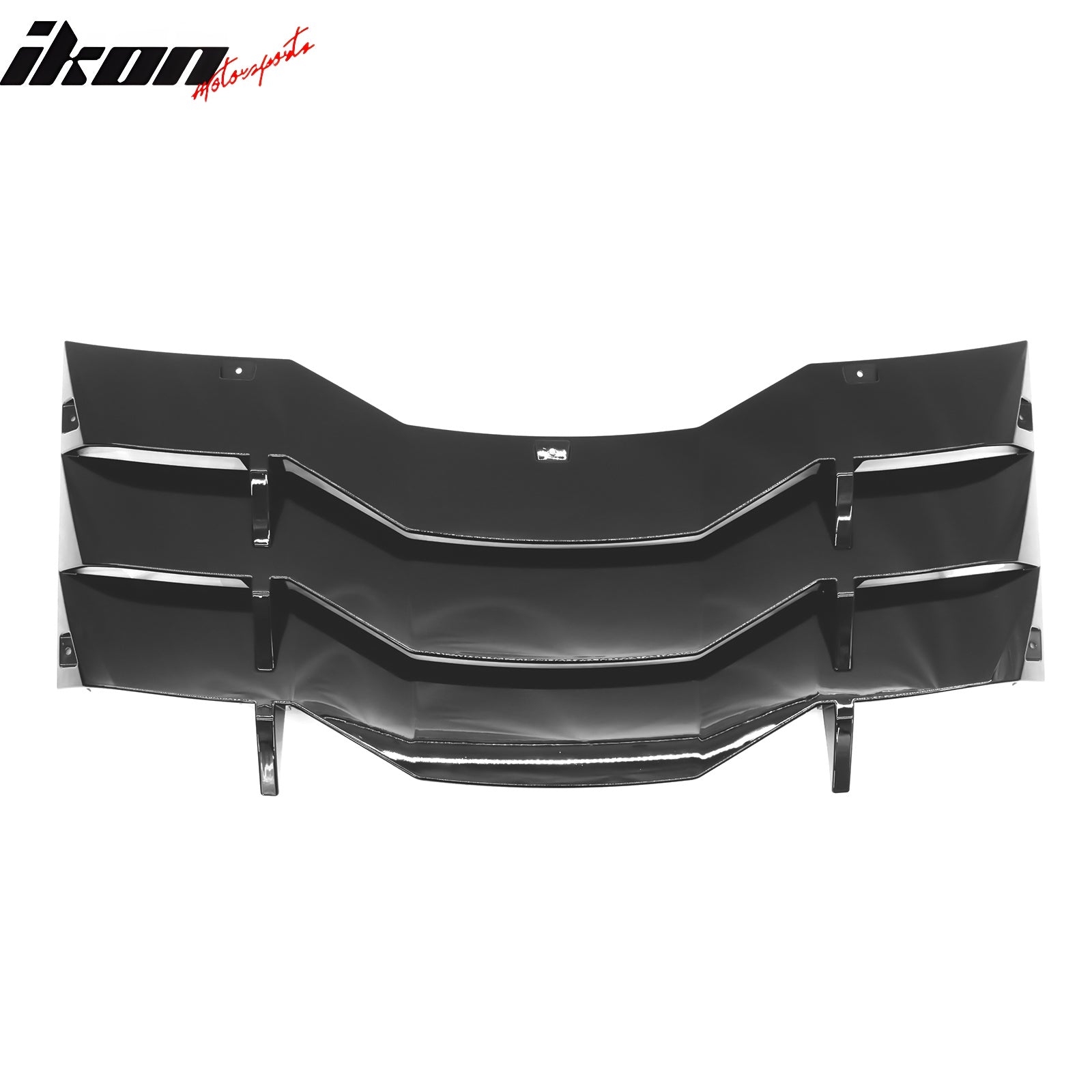 For 24-26 Mustang Coupe IKON Rear Window Windshield Louver Cover ABS Gloss Black